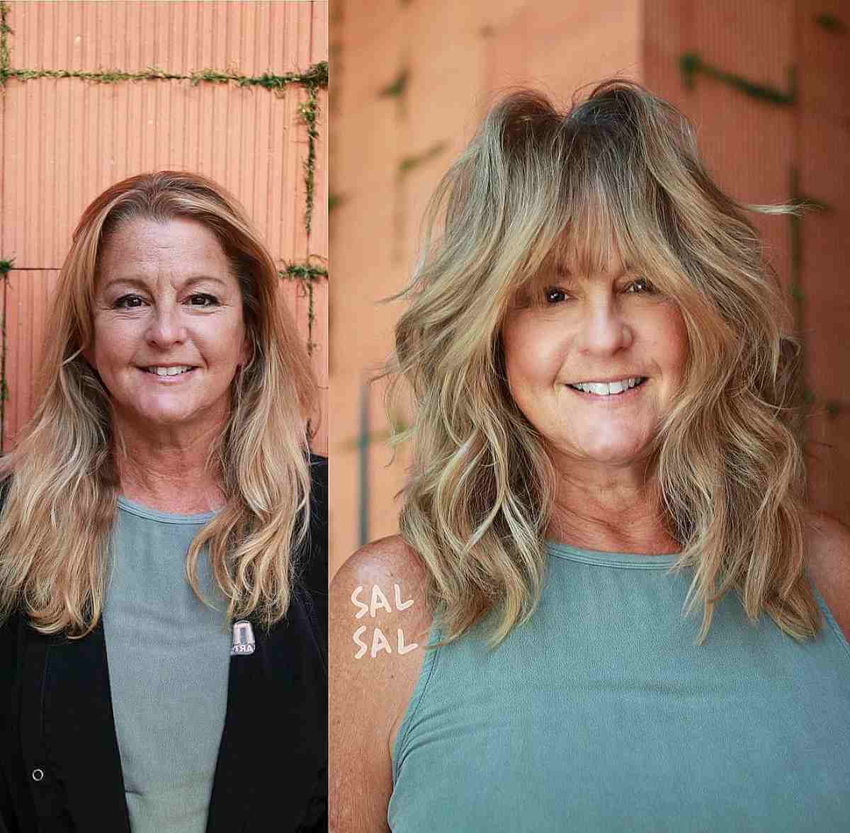 Coiffures Shaggy moyennes élégantes pour les femmes de plus de 60 ans | [Votre marque] 