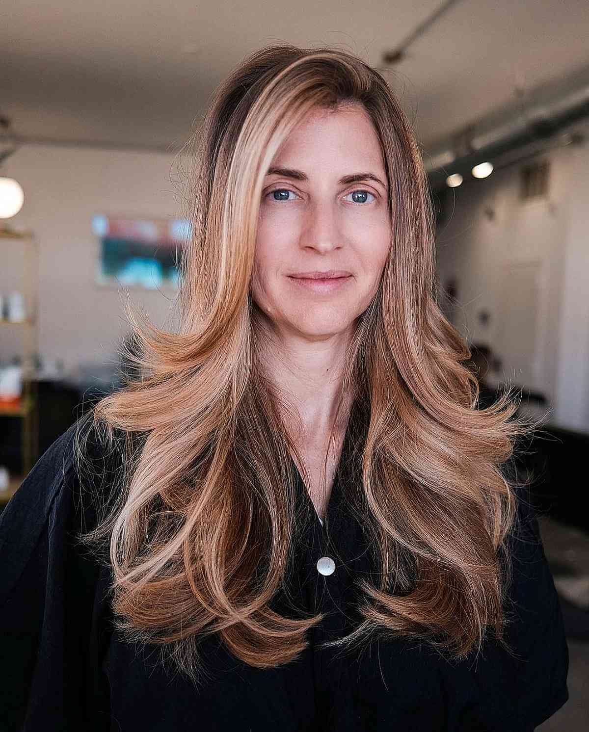 Coiffures longues et élégantes pour les femmes de plus de 40 ans :styles et conseils