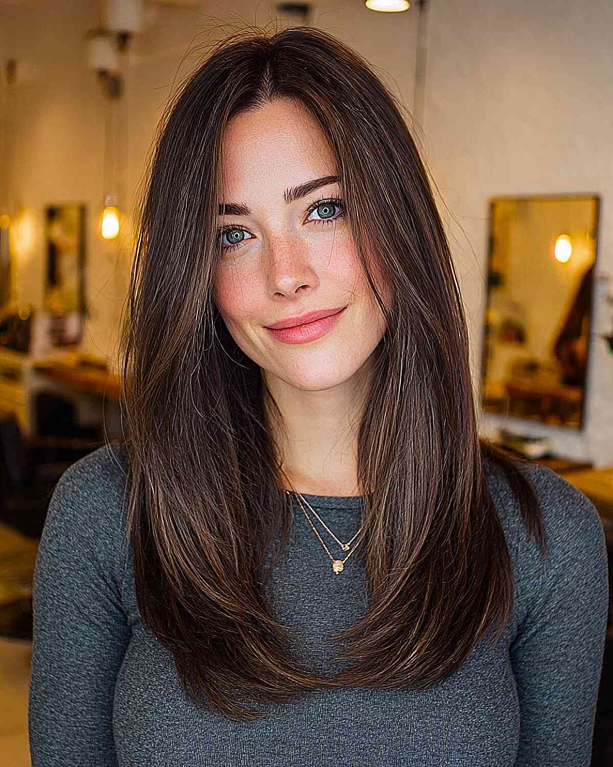 Strati per incorniciare il viso per capelli lunghi:47 stili e consigli degli esperti