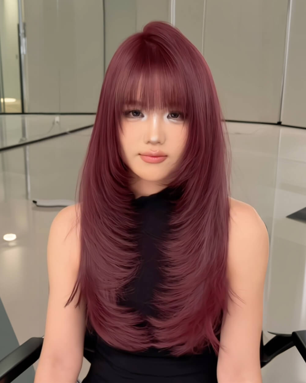 Cortes de cabelo em camadas longas para cabelos lisos:estilos e benefícios 
