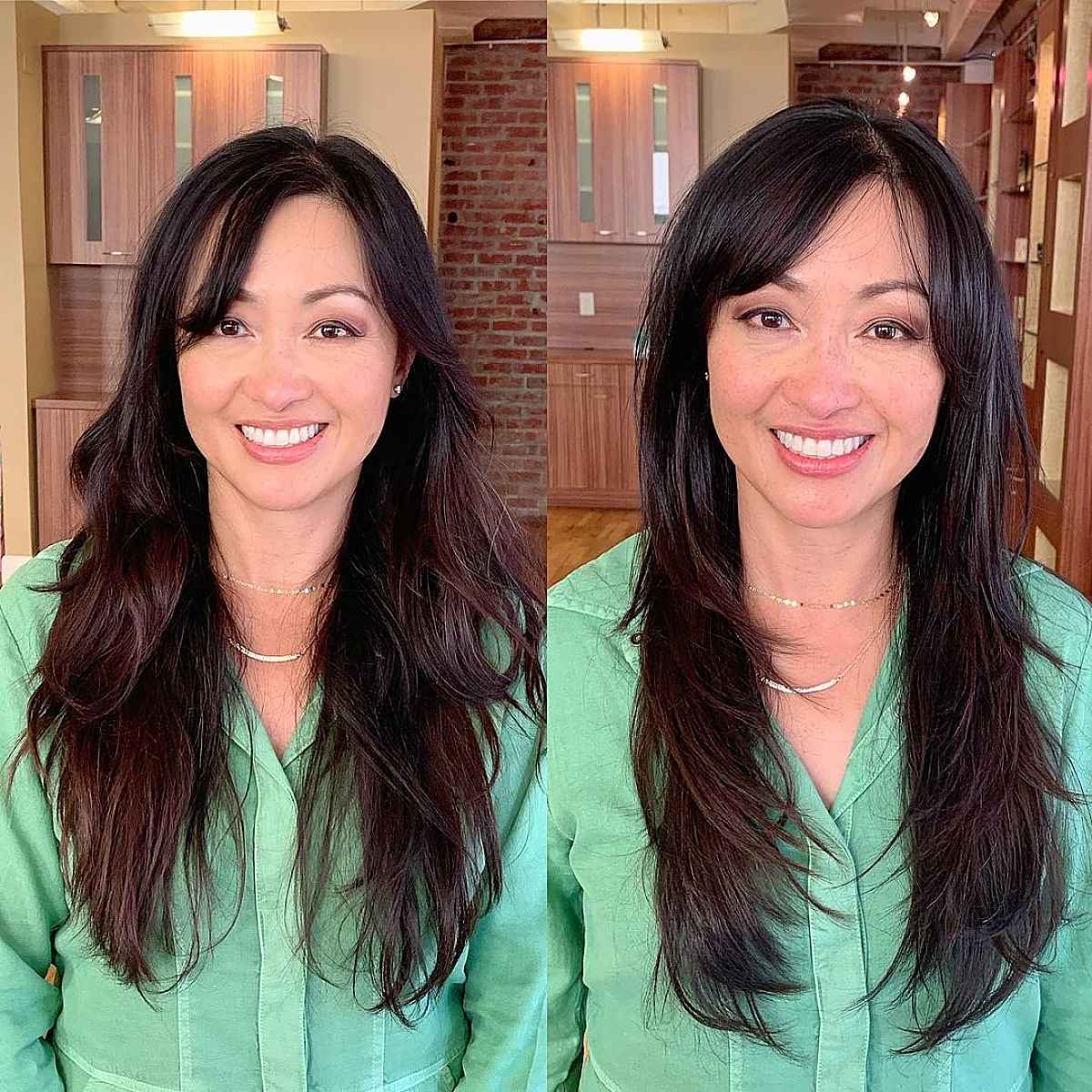 Cortes de cabelo em camadas longas para cabelos lisos:estilos e benefícios 