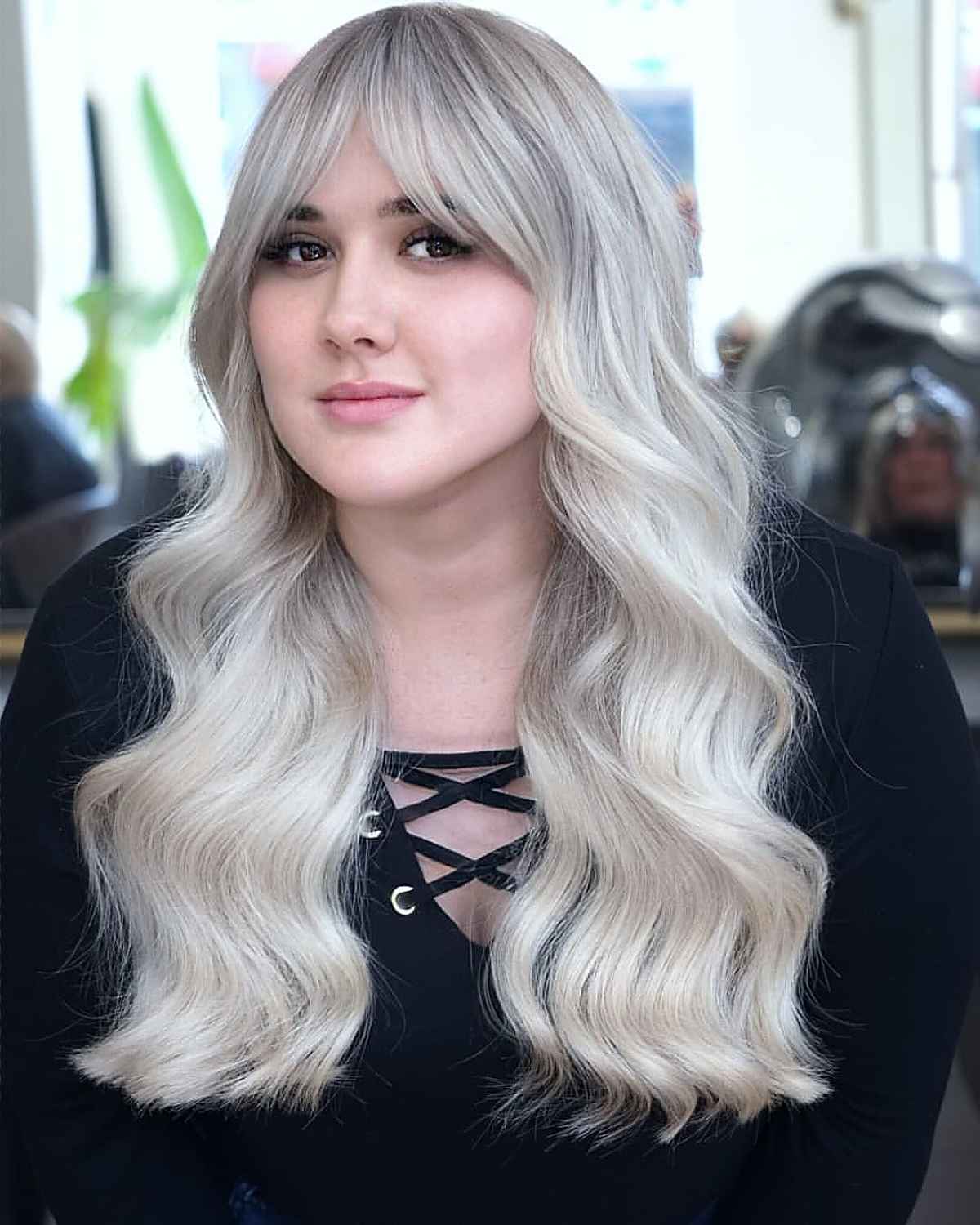 Cabelo comprido com franja de cortina:34 ideias elegantes e dicas de estilo 