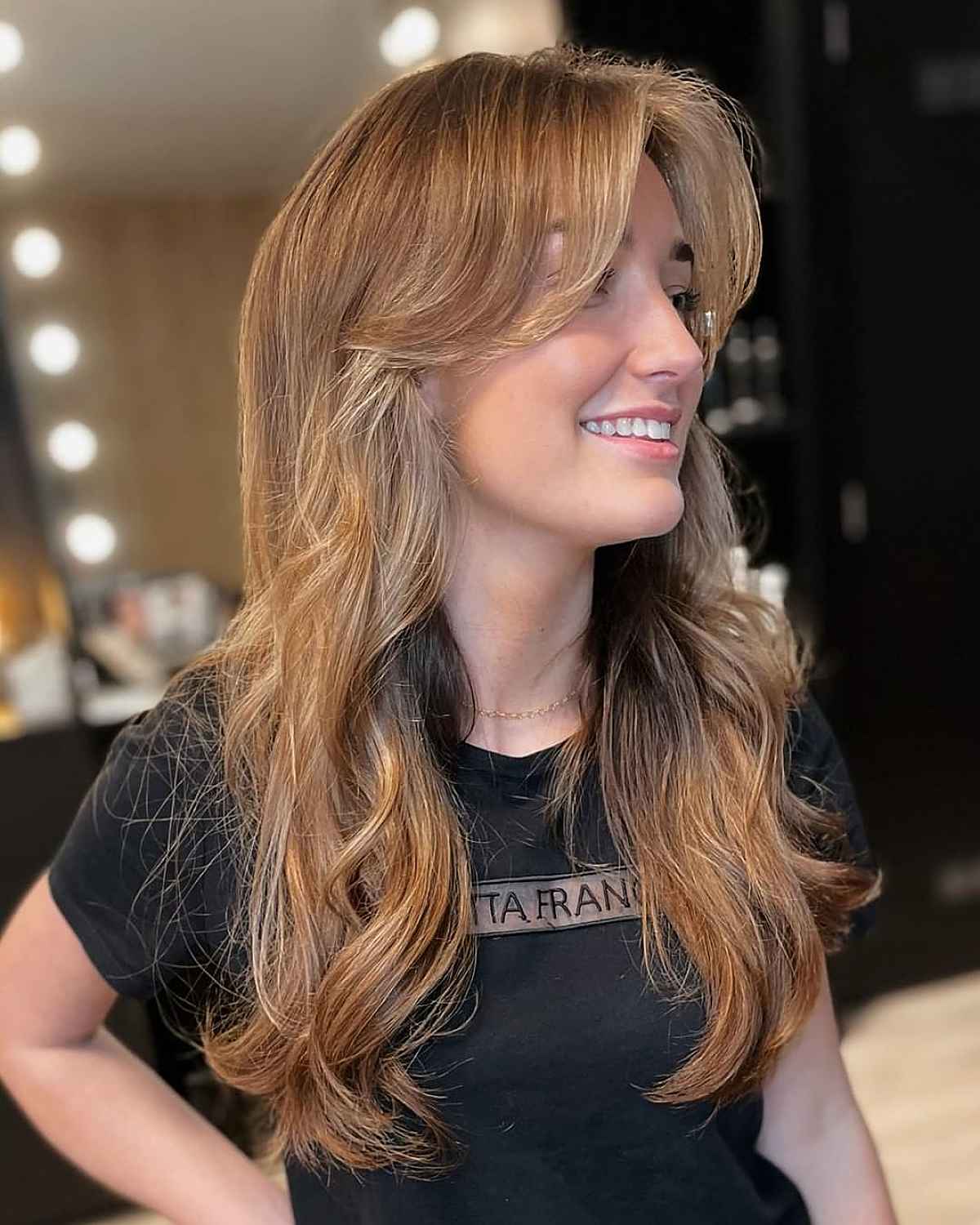 Cabelo comprido com franja de cortina:34 ideias elegantes e dicas de estilo 