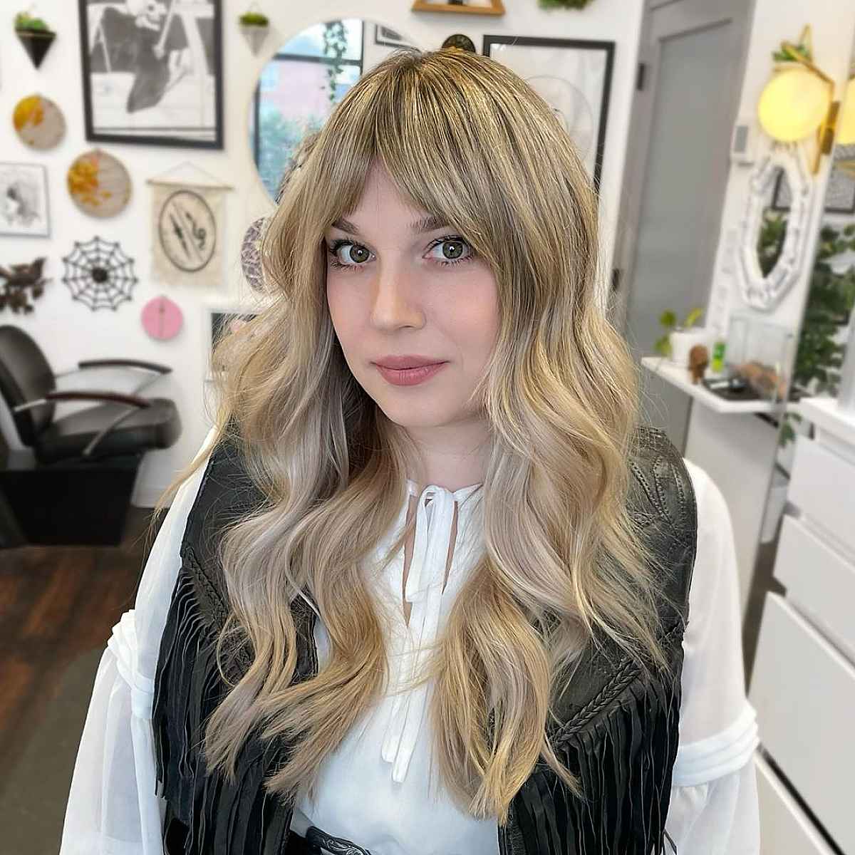 Cabelo comprido com franja de cortina:34 ideias elegantes e dicas de estilo 