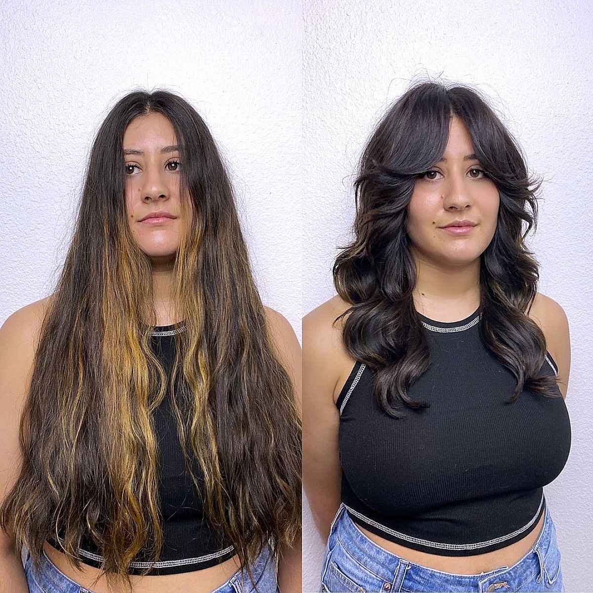Cabelo comprido com franja de cortina:34 ideias elegantes e dicas de estilo 