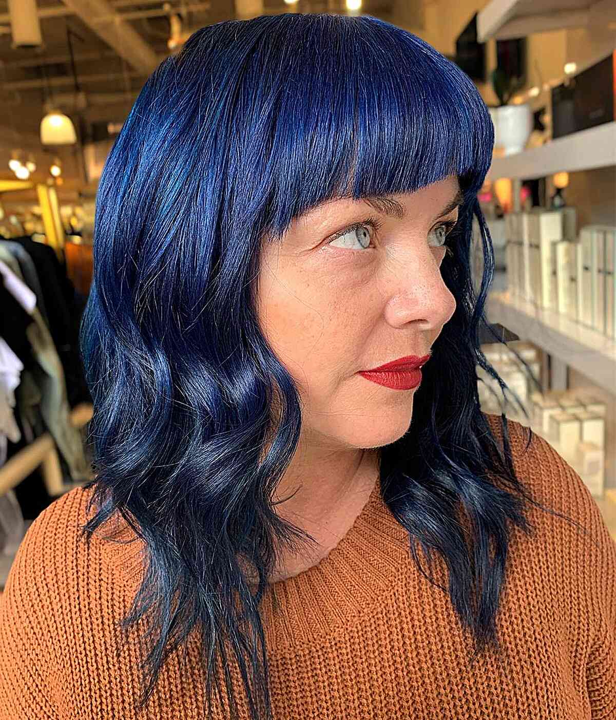 Idées de couleurs de cheveux en balayage bleu :35 looks et tendances époustouflants