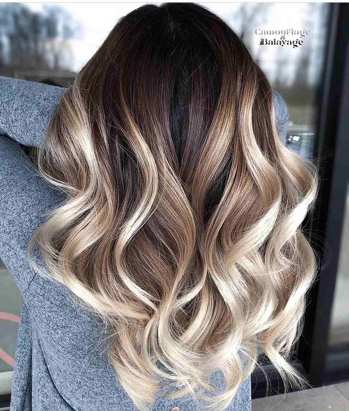 Balayage blond sur cheveux châtain foncé : 20+ transformations époustouflantes 
