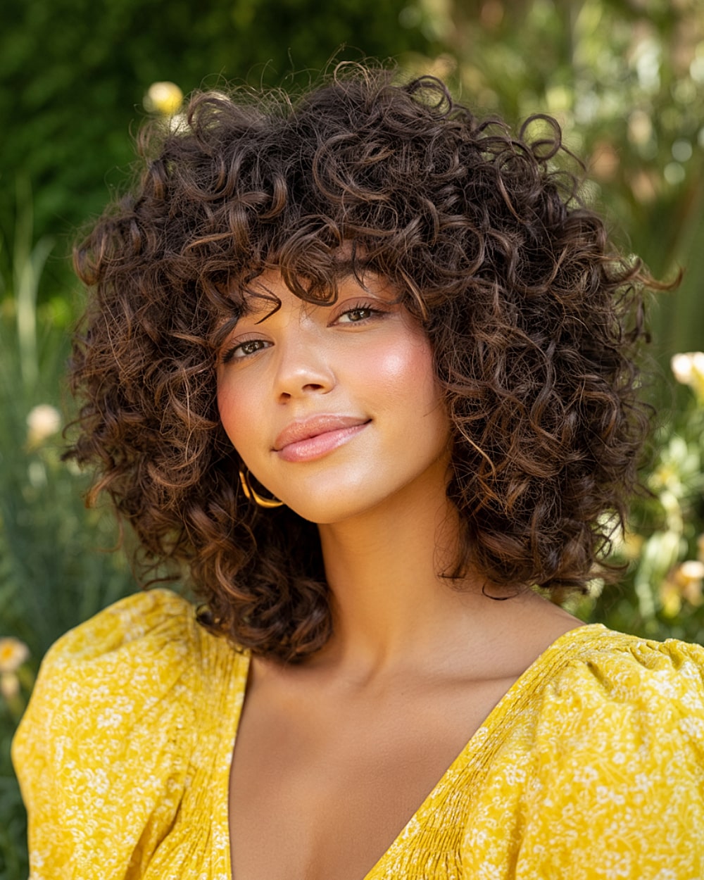 Coupes de cheveux bouclés Shag avec frange :tendances et conseils de style pour 2026 