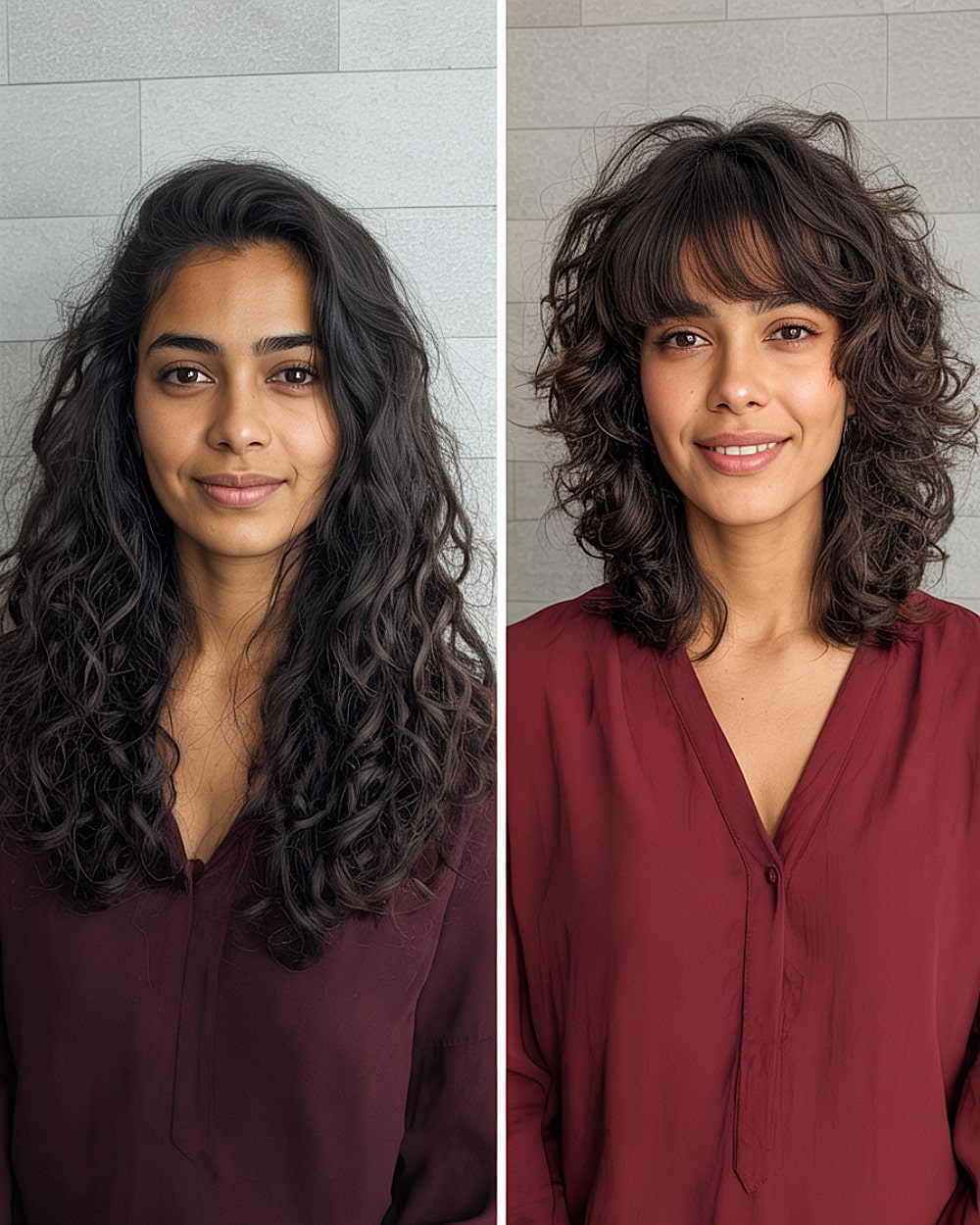 Coupes de cheveux bouclés Shag avec frange :tendances et conseils de style pour 2026 