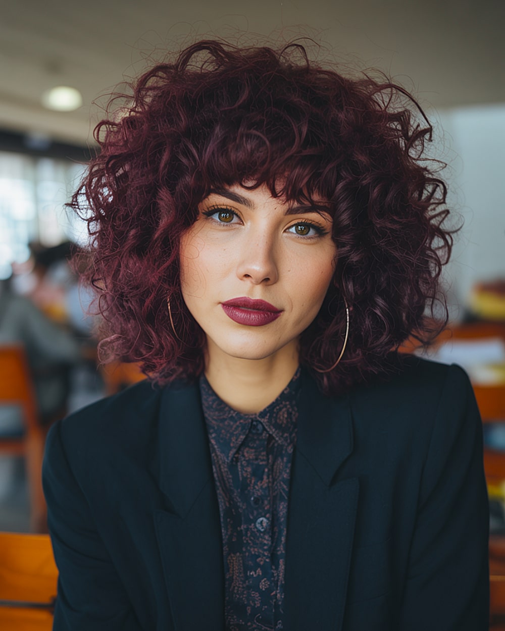 Coupes de cheveux bouclés Shag avec frange :tendances et conseils de style pour 2026 