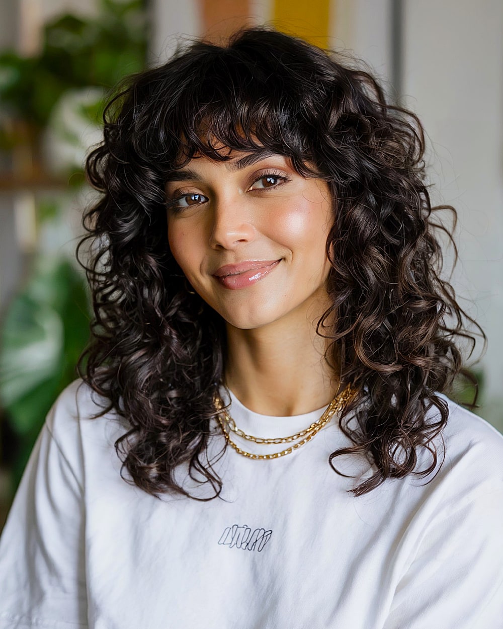 Coupes de cheveux bouclés Shag avec frange :tendances et conseils de style pour 2026 
