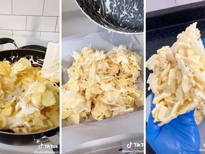 Süßer und salziger Genuss:Rezept für Rüschen-Kartoffelchip-Marshmallow-Quadrate 